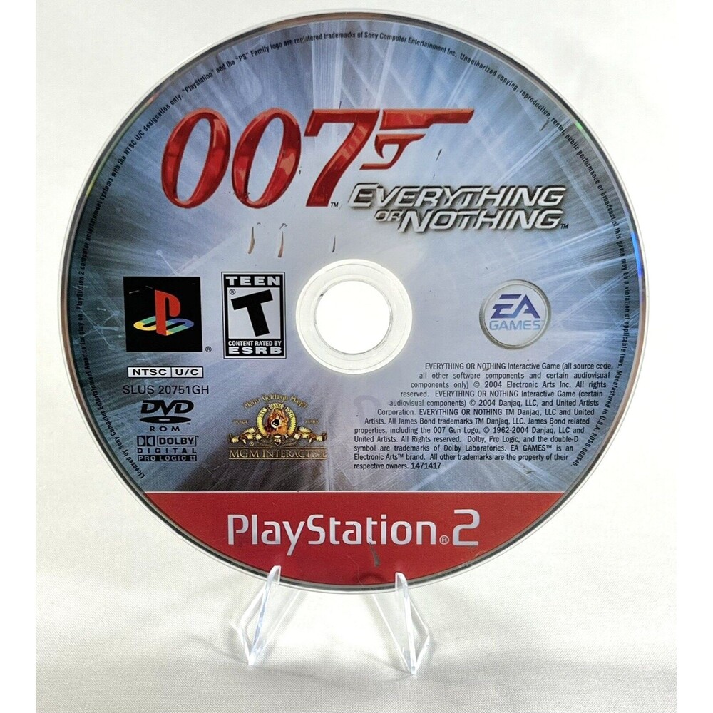 James Bond 007 Everything Or Nothing Sony PlayStation 2 Disc Only Tested